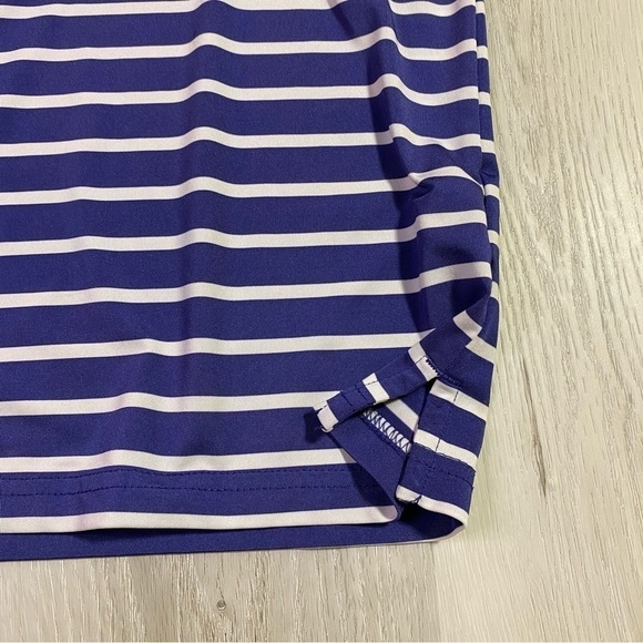 Drake Performance Lightweight Striped Polo, Blue/White, Size XL - Picture 6 of 10